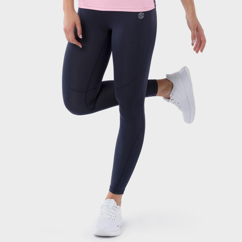 Mallas talle medio fitness SIROKO Adrenaline Negro Azulado Mujer