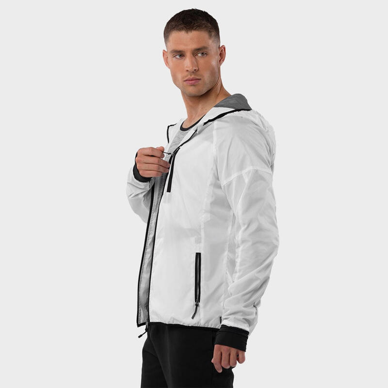 Chaqueta cortavientos hombre fitness Supra SIROKO Blanco