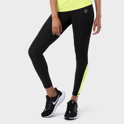 Leggings mid-rise da allenamento Fitness Donna Golden Series SIROKO Nero