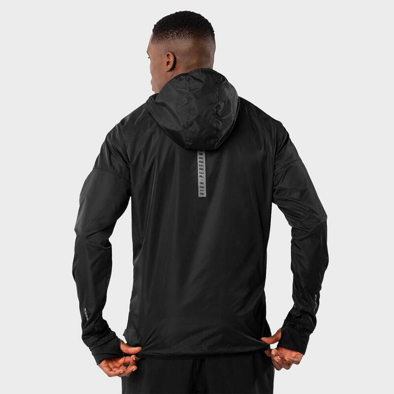 Chaqueta cortavientos hombre fitness Grand Marathon SIROKO Negro