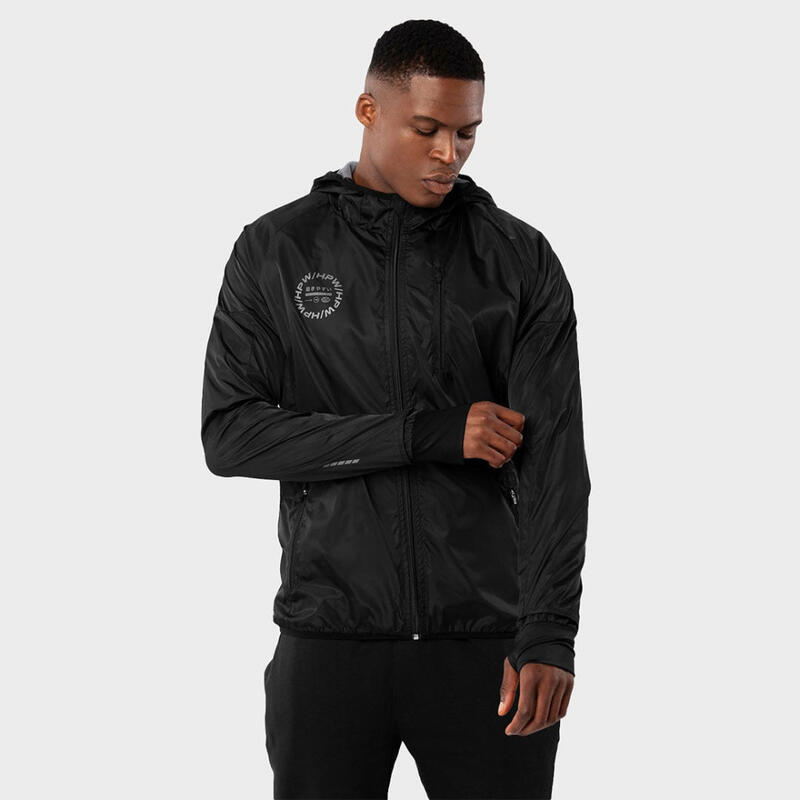 Herren Fitness windjacke für Grand Marathon SIROKO Schwarz