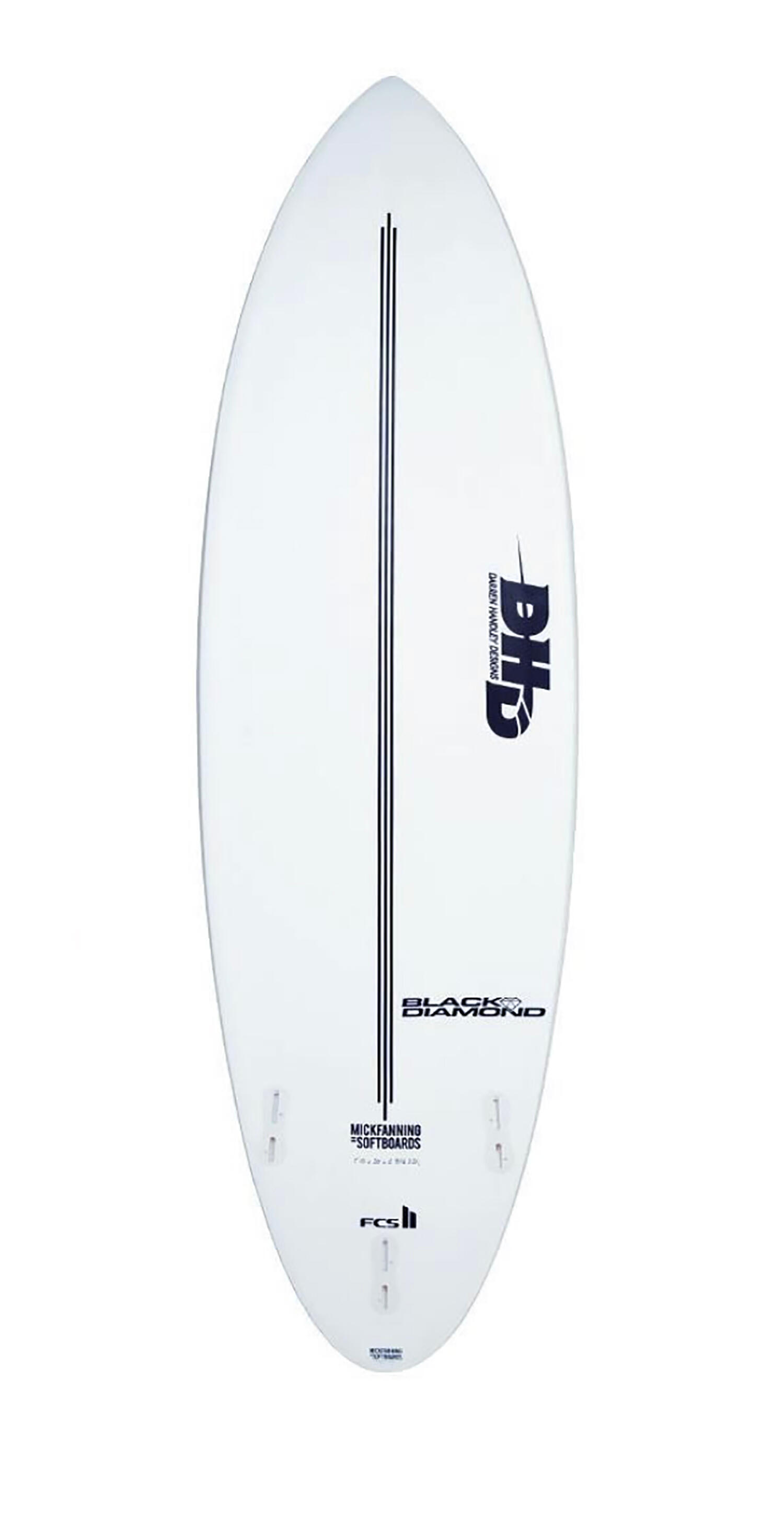 MF X DHD Black Diamond 5'10 Softboard- White 2/3