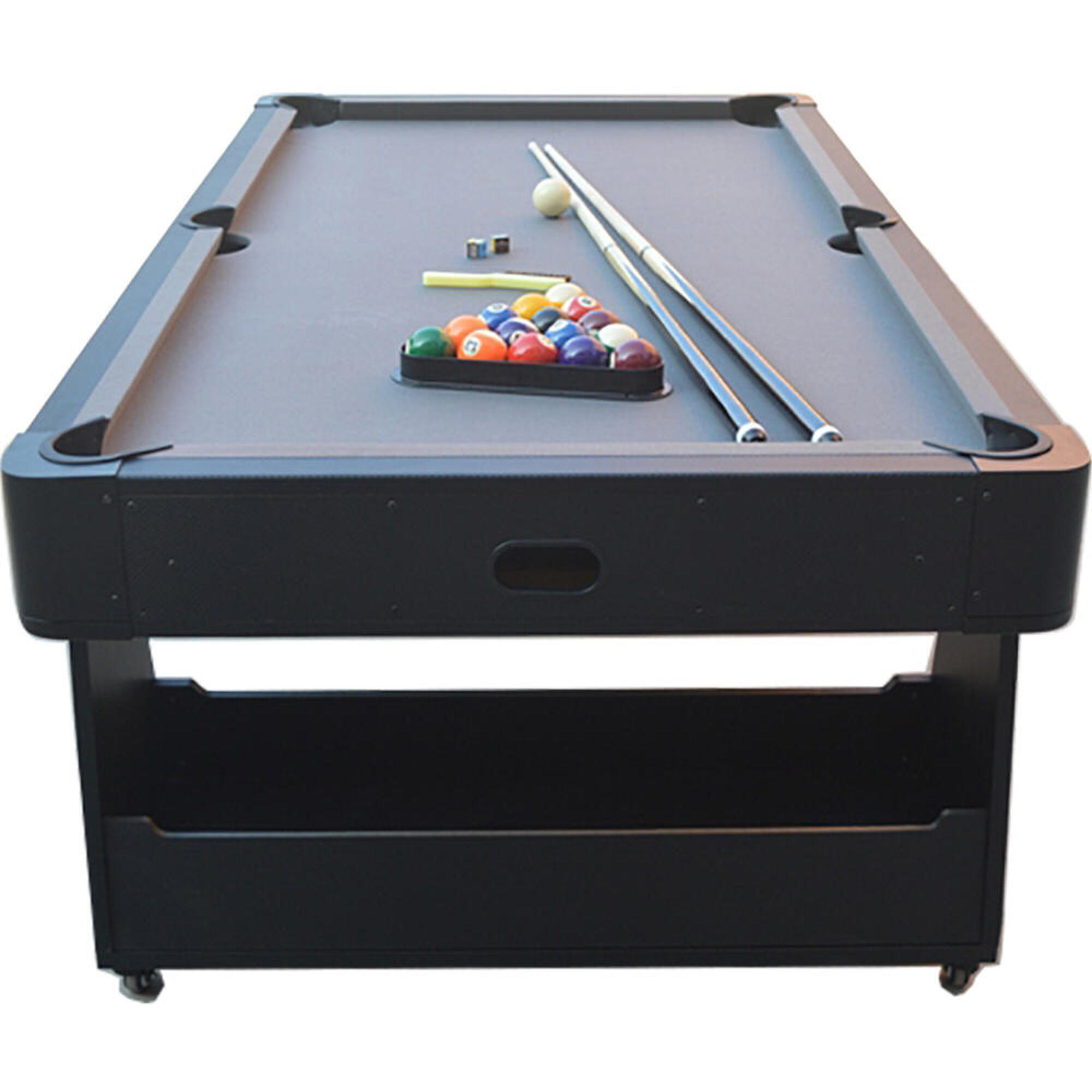 NORTH Twist 2in1 Max Air Hockey/Table De Billard Noir/Noir 6FT 5/7