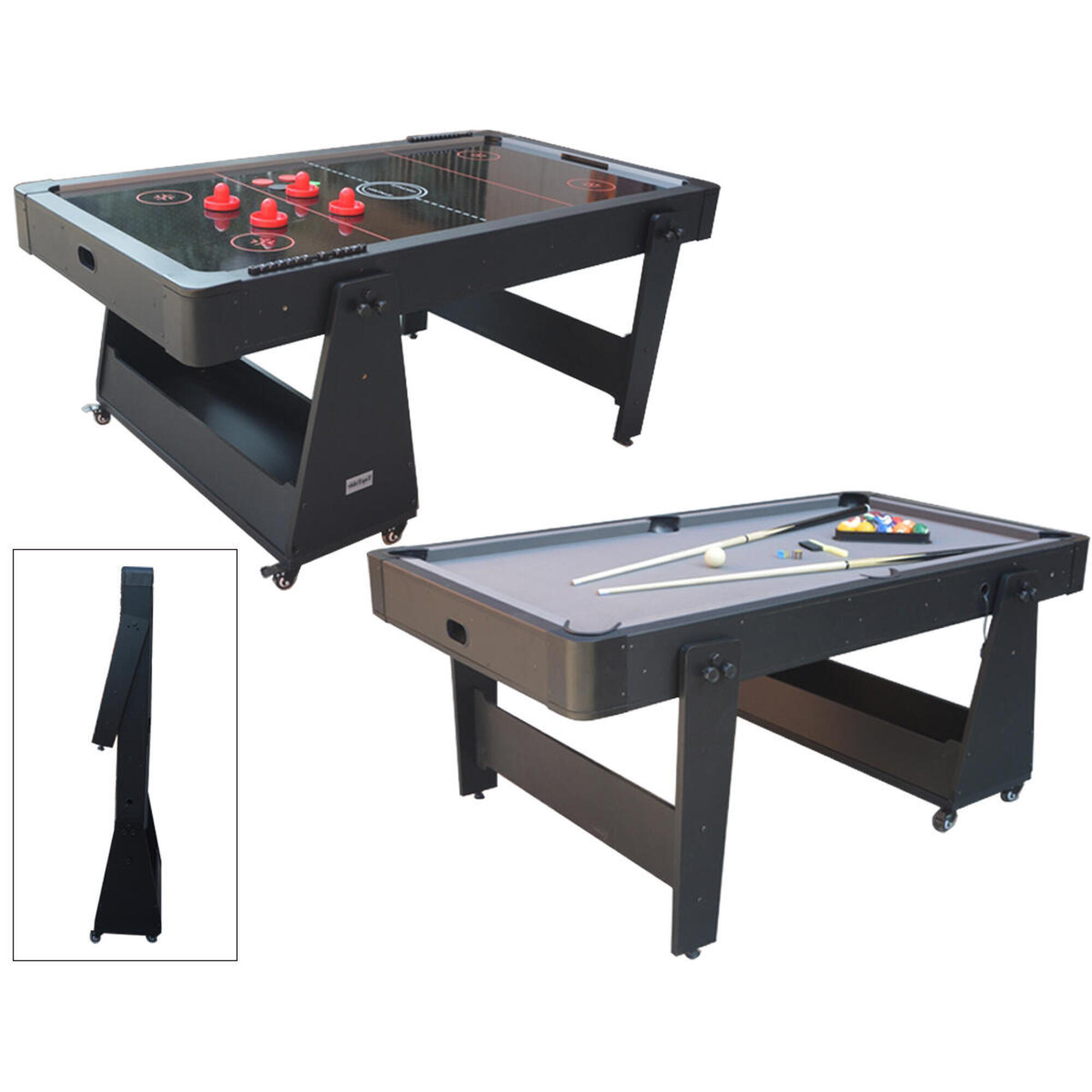 NORTH Twist 2in1 Max Air Hockey/Table De Billard Noir/Noir 6FT 2/7