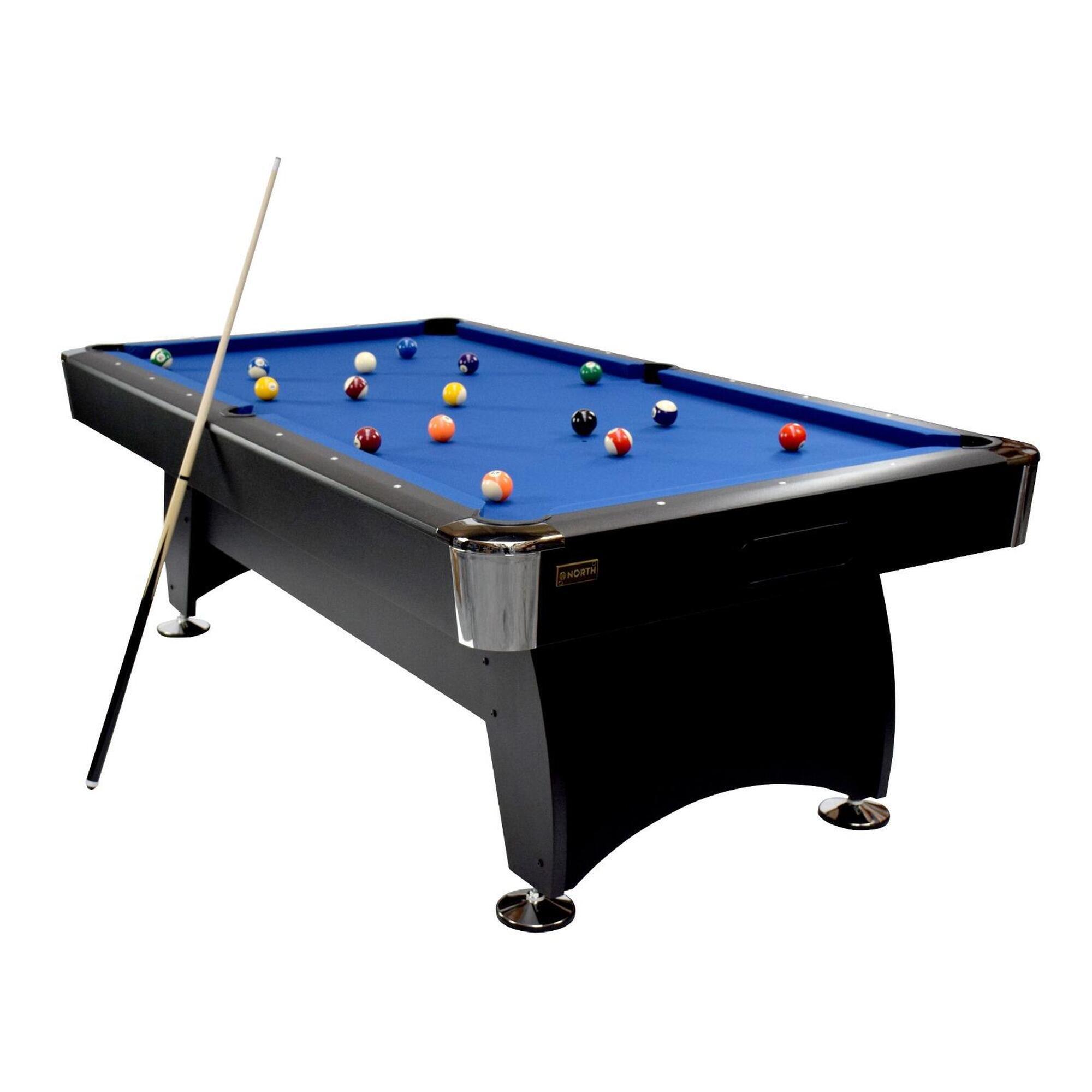 North Sports - North Gardone Table De Billard Noir/bleu 8ft - Billard - Noir - No Size - Decathlon