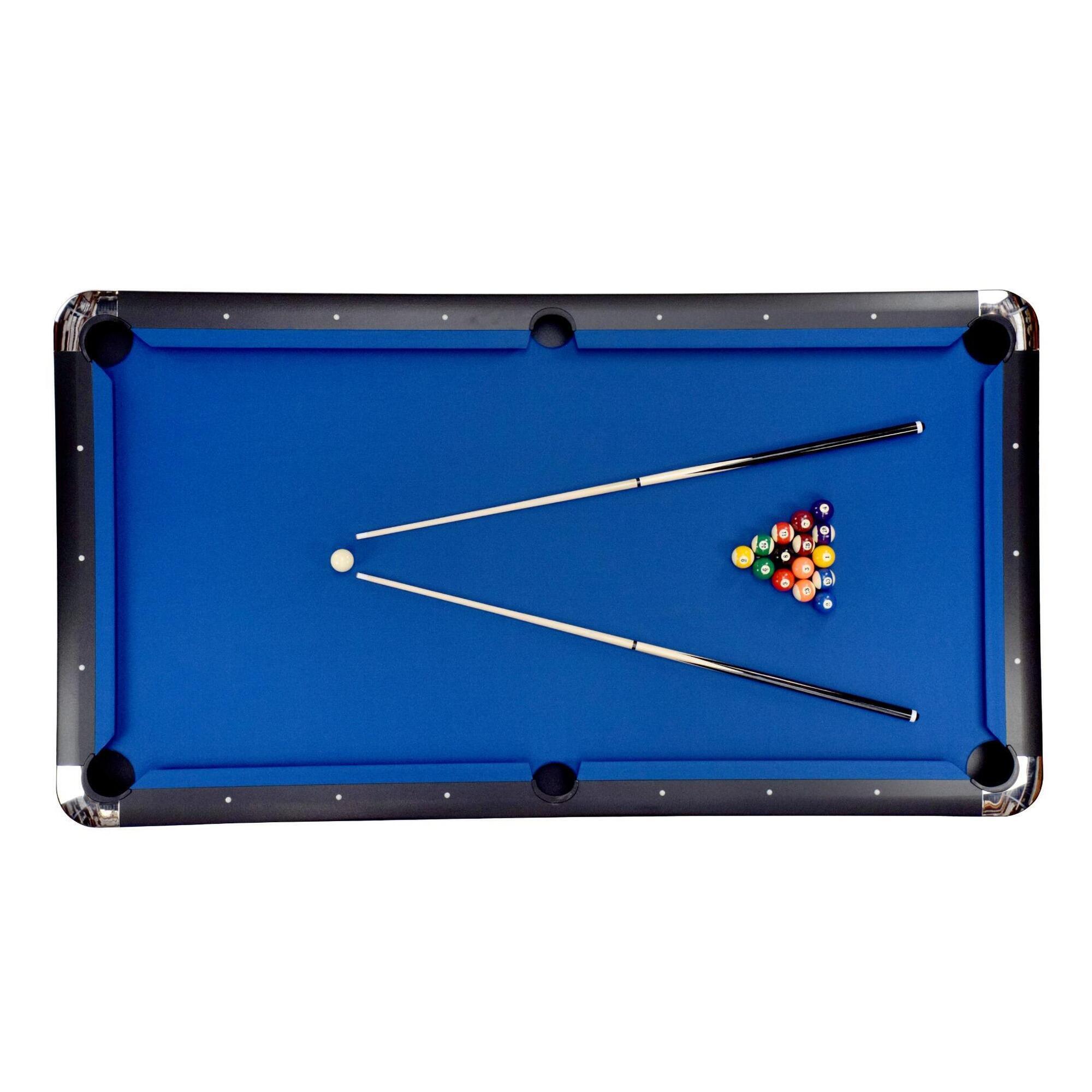 NORTH Gardone Pooltafel Zwart/Blauw 8FT 6/7