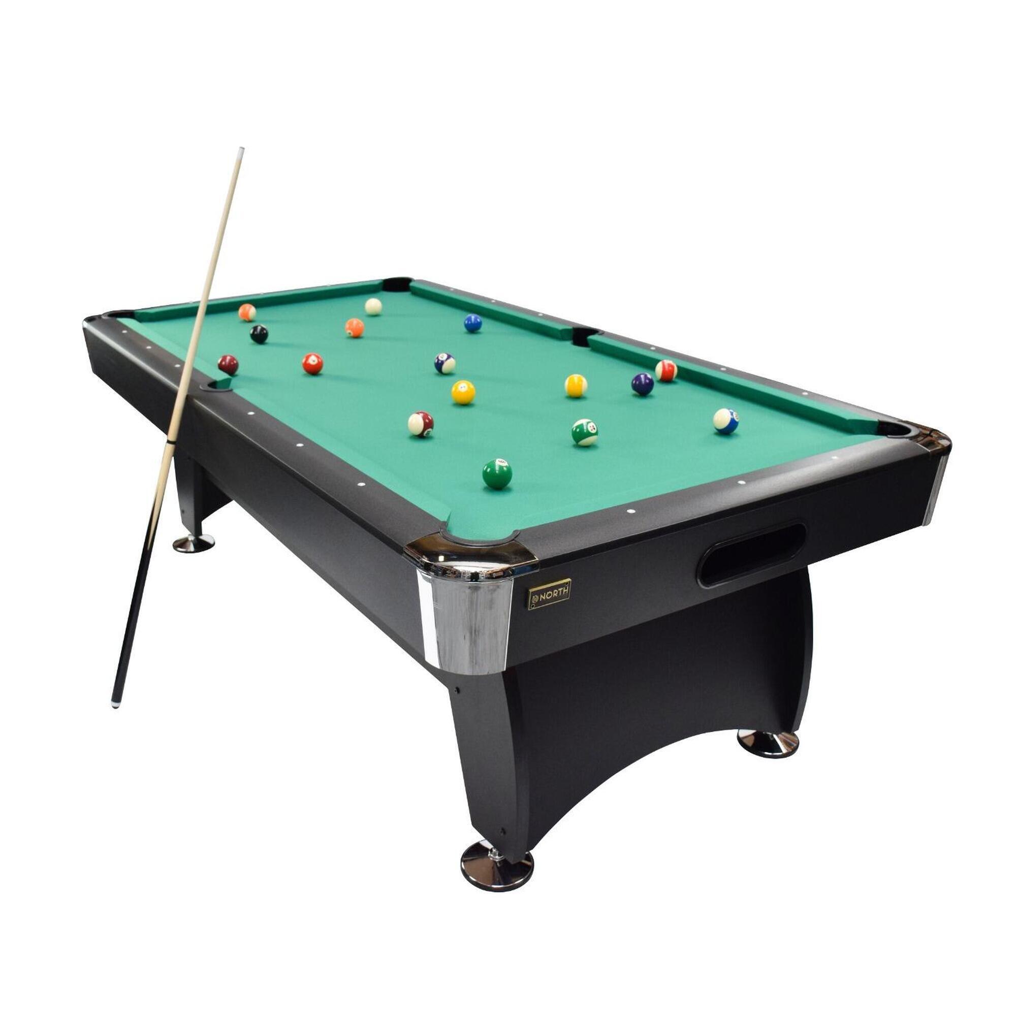 NORTH NORTH Pooltafel Gardone 8ft Zwart/Groen