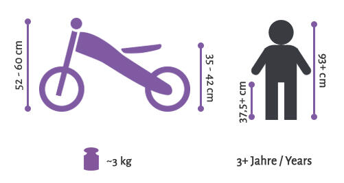 Loopfiets 12 inch 3 jaar urbain 4/4