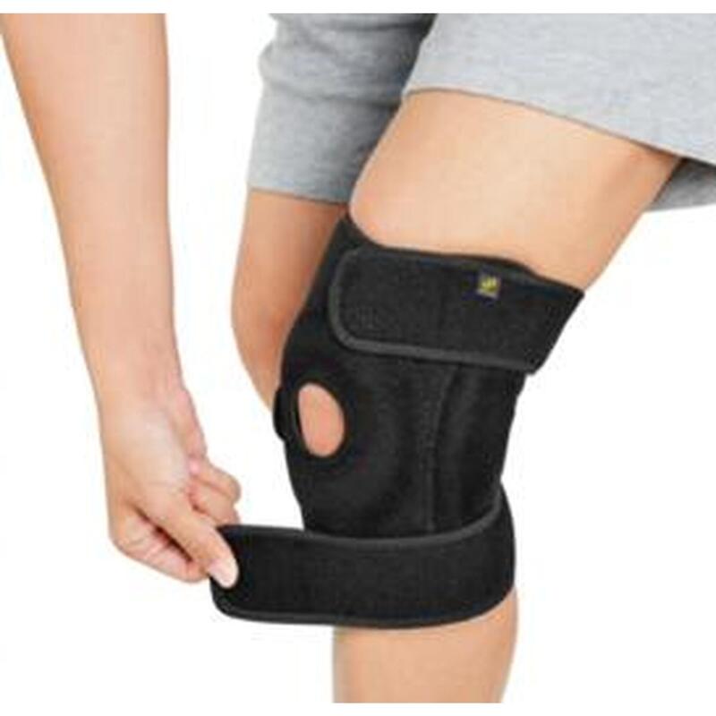 KP31 Unisex Stabilizing Sponge & Splints Knee Wrap - Black