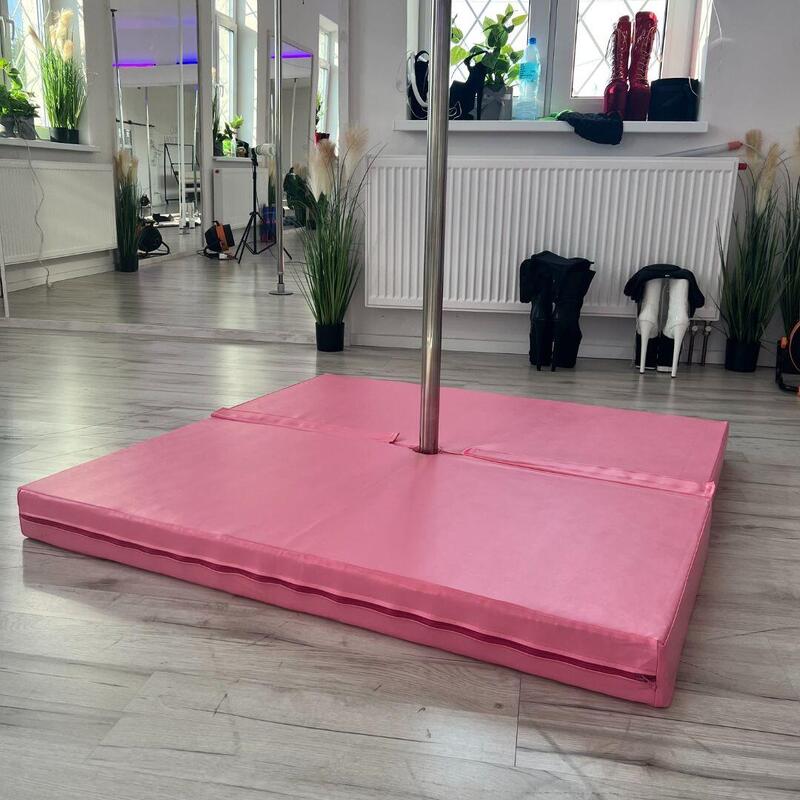 Colchoneta cuadrada para pole dance diámetro 120 cm grosor 10 cm