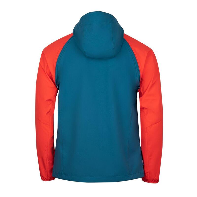 Herren Softshelljacke Skogar Xt Petrolblau/Rot