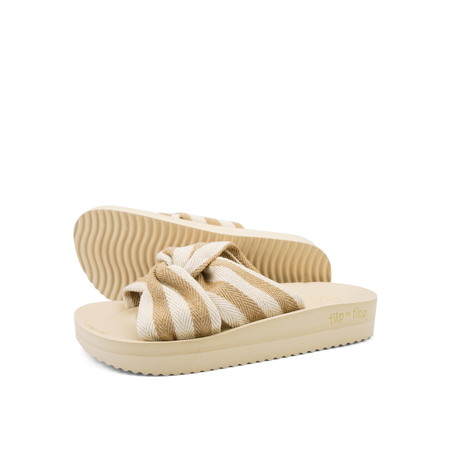 Flip Flop - Femme Wedgy*twist Slides Beige Clair / Beige - Claquettes - Beige - 42 - Decathlon