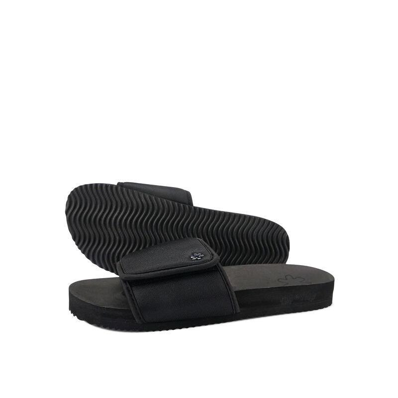 Damen flip*flop pool*velcro Slides Schwarz