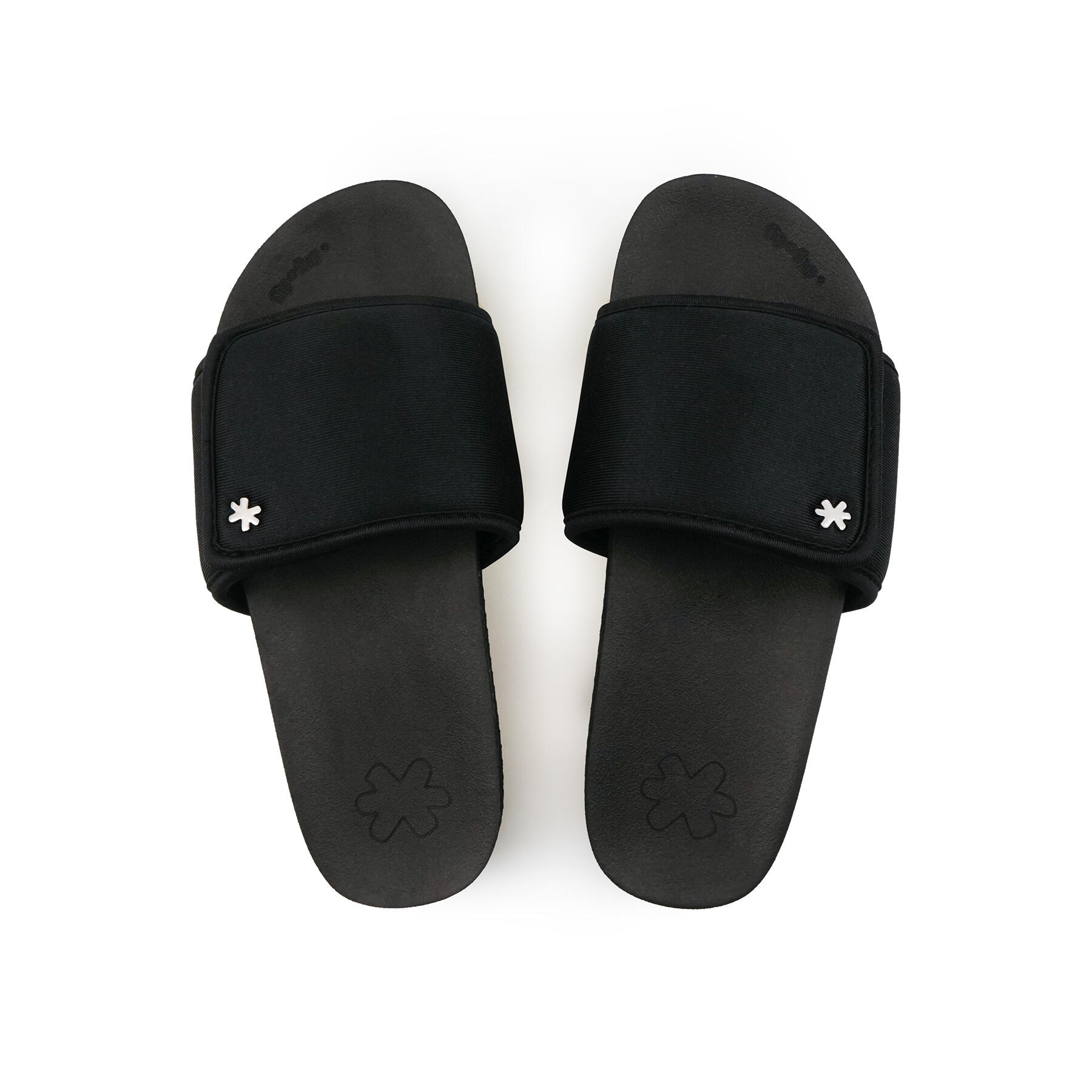 Femme pool*velcro Slides Noir 3/4