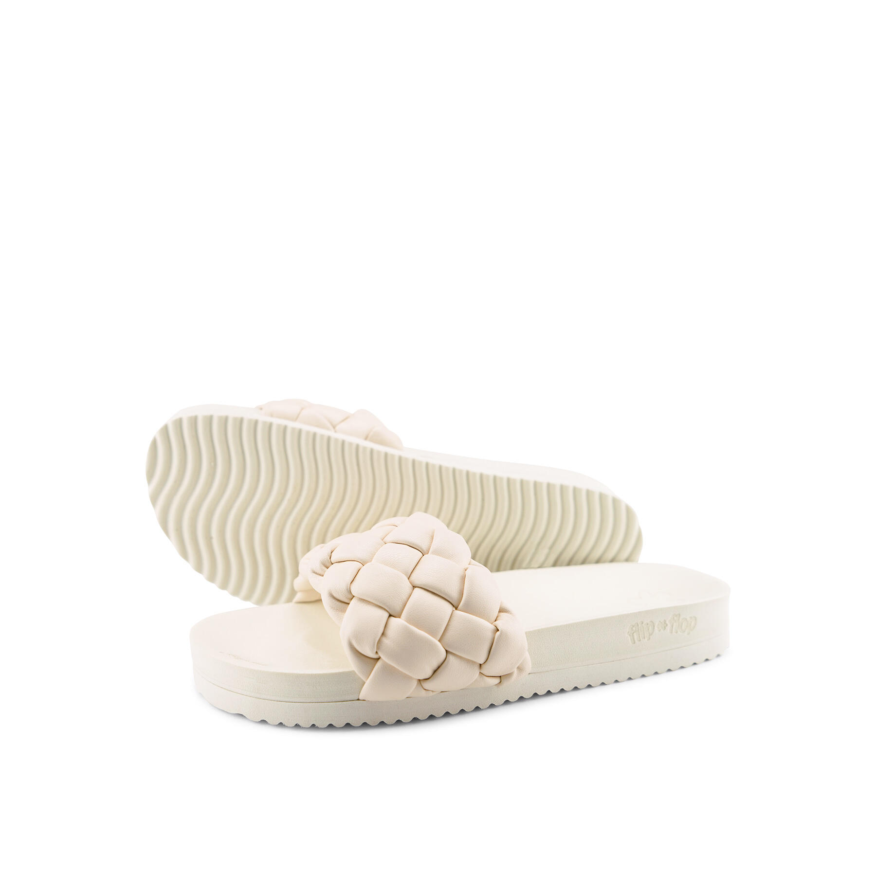 Flip Flop - Femme Pool*weave Slides Blanc Perle - Claquettes - Blanc - 42 - Decathlon