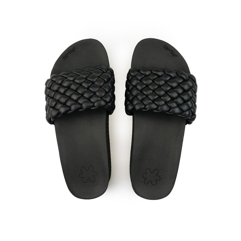 Damen flip*flop pool*hi weave Slides Schwarz