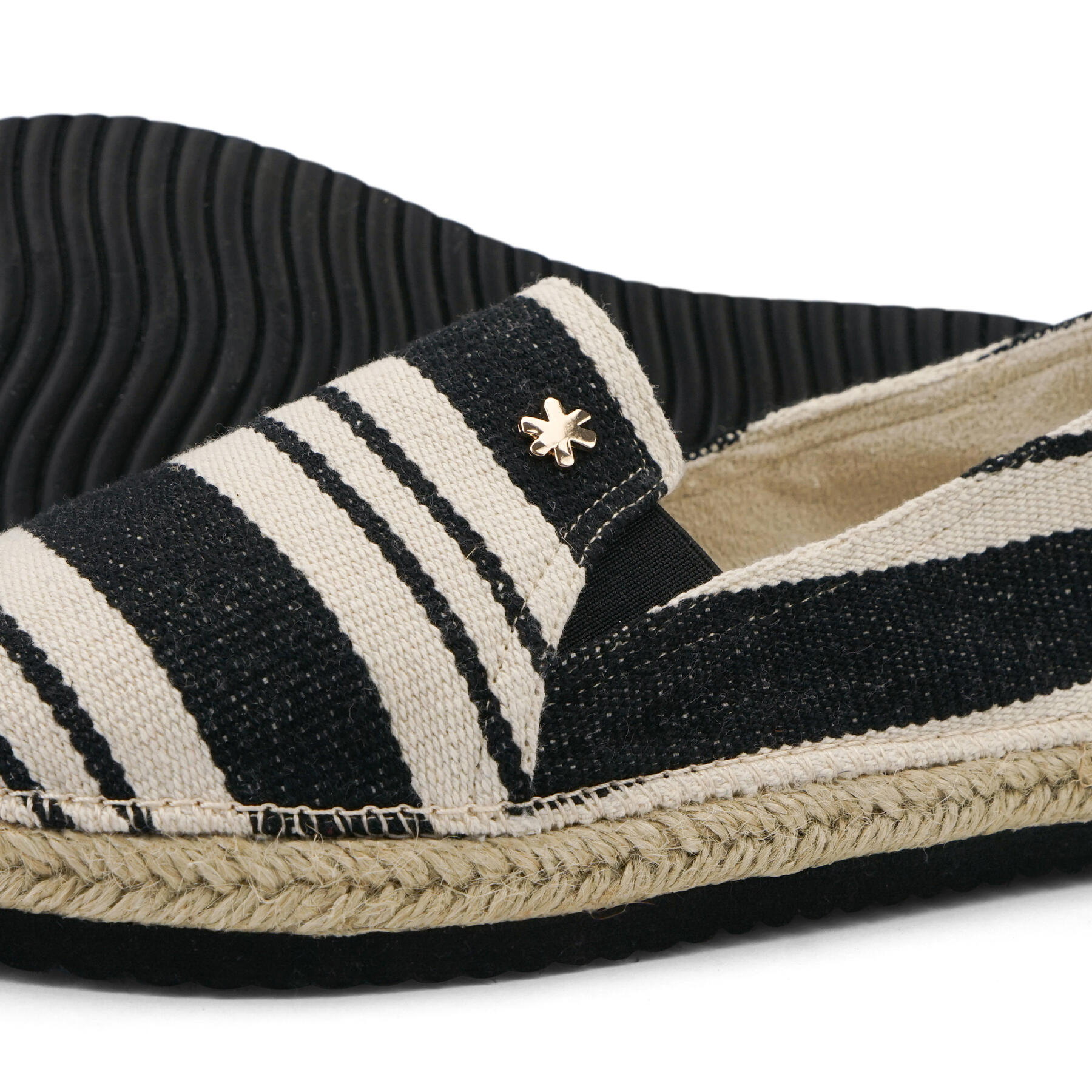 Femme espadrille*striped Espadrilles Noir 4/4