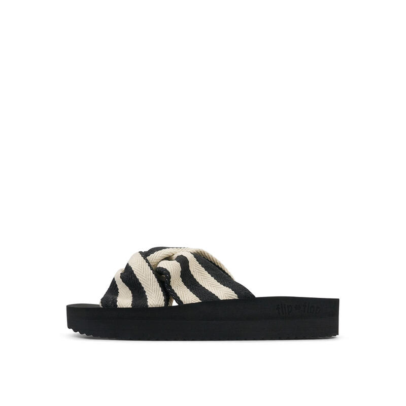 Damen flip*flop wedgy*twist Slides Schwarz