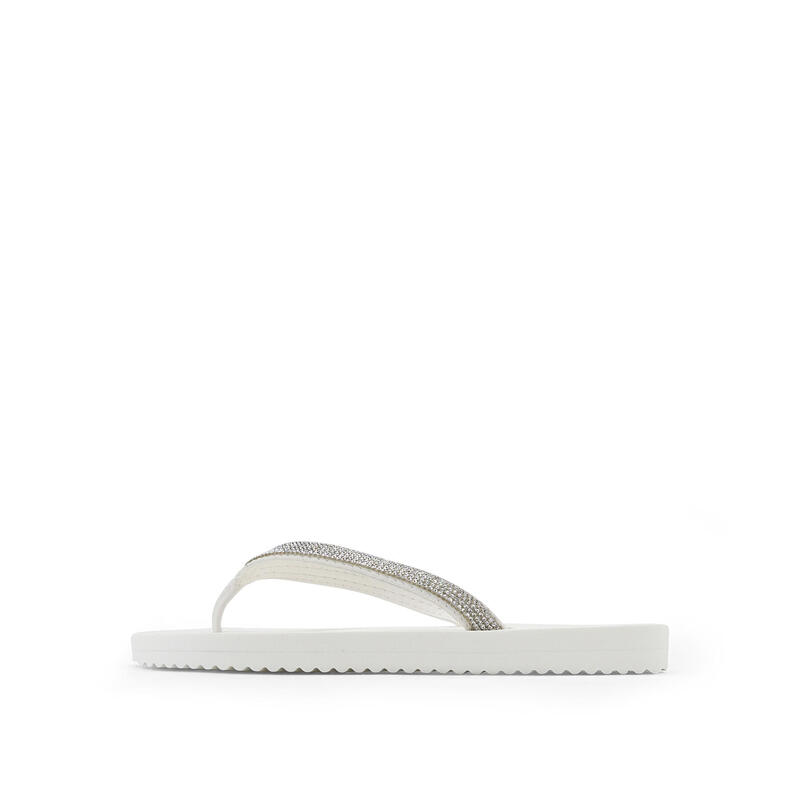 Damen Flip Flop Badezehentrenner flip*glam White