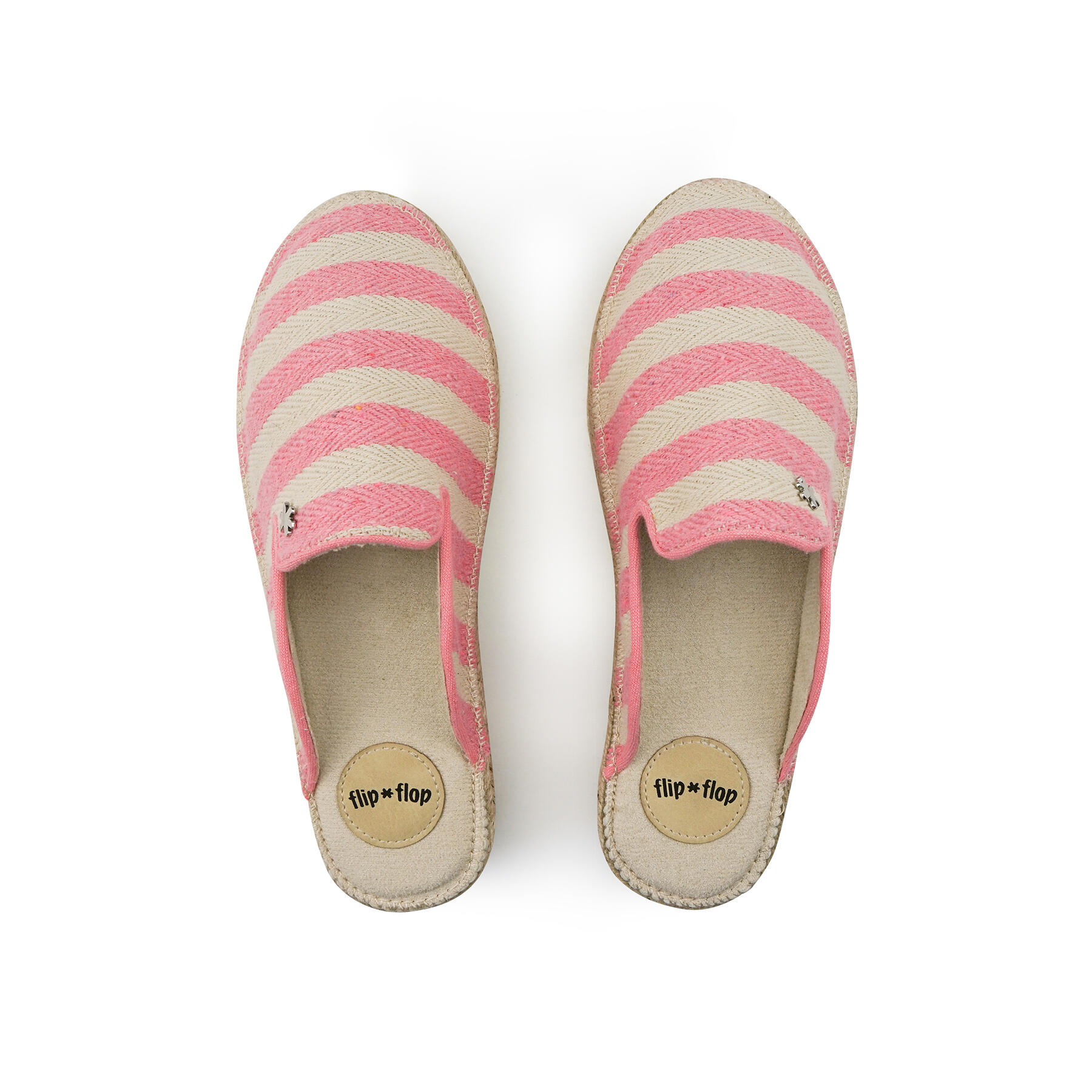 Damen espadrille*slip-in Espadrilles Rosa / Beige 3/4
