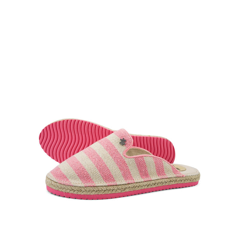 Damen flip*flop espadrille*slip-in Espadrilles Rosa / Beige