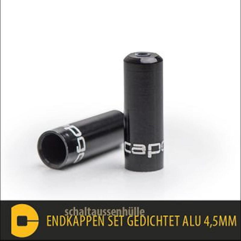 10 gedichtete Endkappen 4.5mm für Schalthülle OL - Schwarz