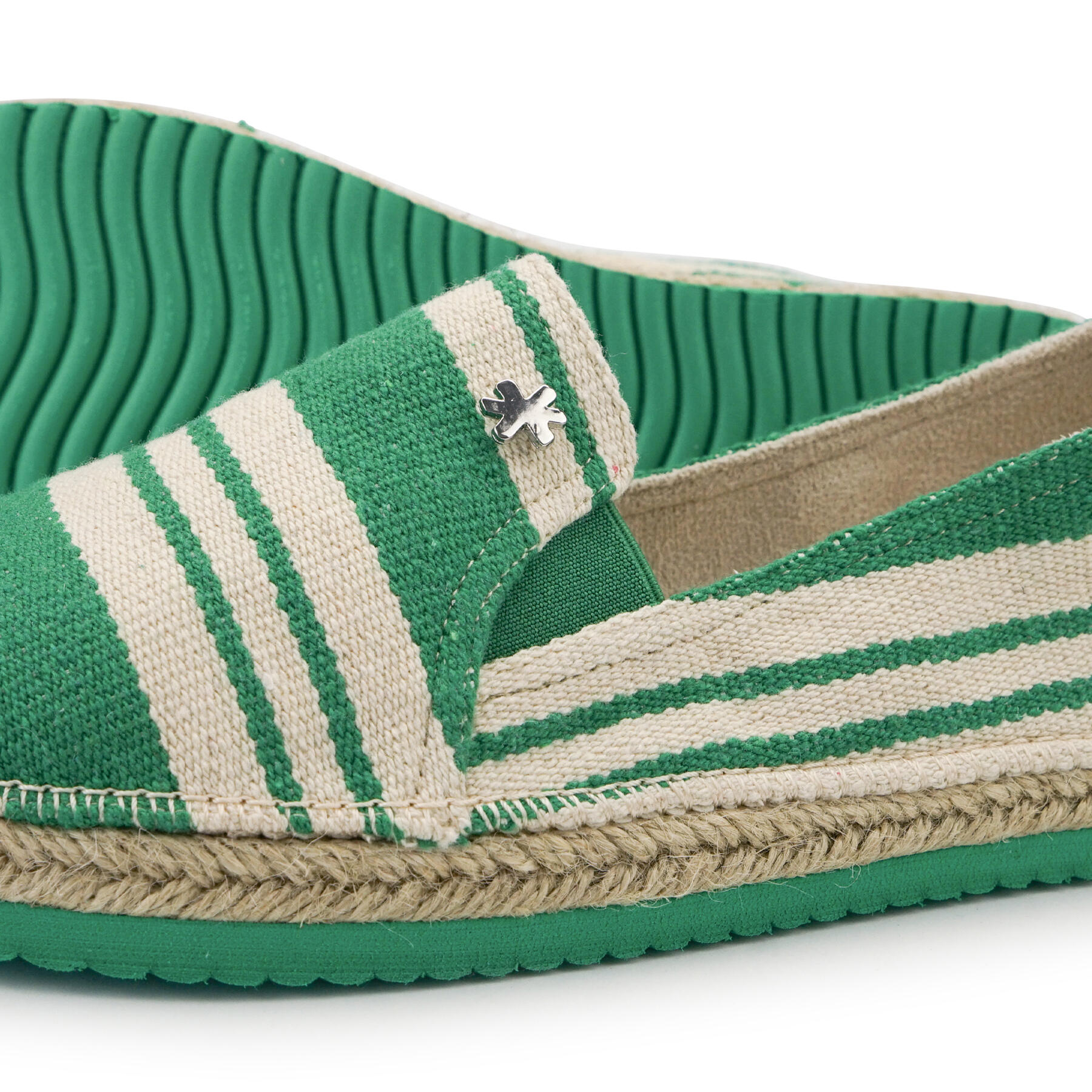 Femme espadrille*striped Espadrilles Vert émeraude 4/4