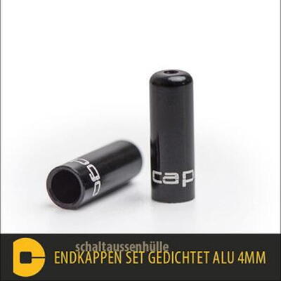 10 gedichtete Endkappen 4mm für Schalthülle OL - Schwarz