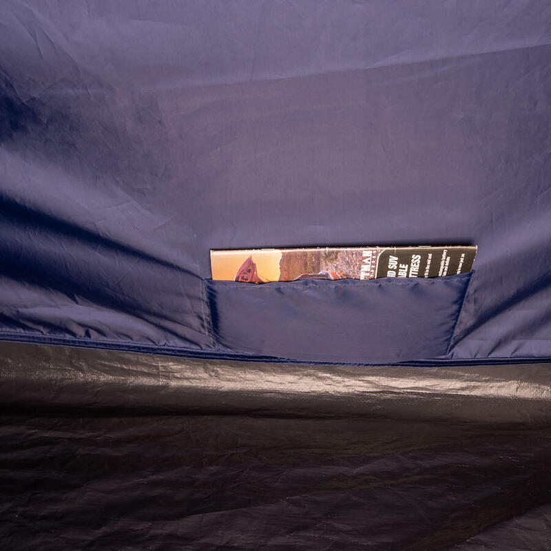 TAMBU Kalo Tunnelzelt 3 Personen Camping-Zelt, Black Sky dunkel beschichtet