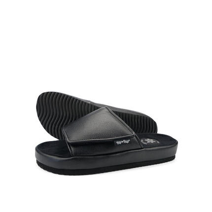 Damen slide*velcro Slides Schwarz