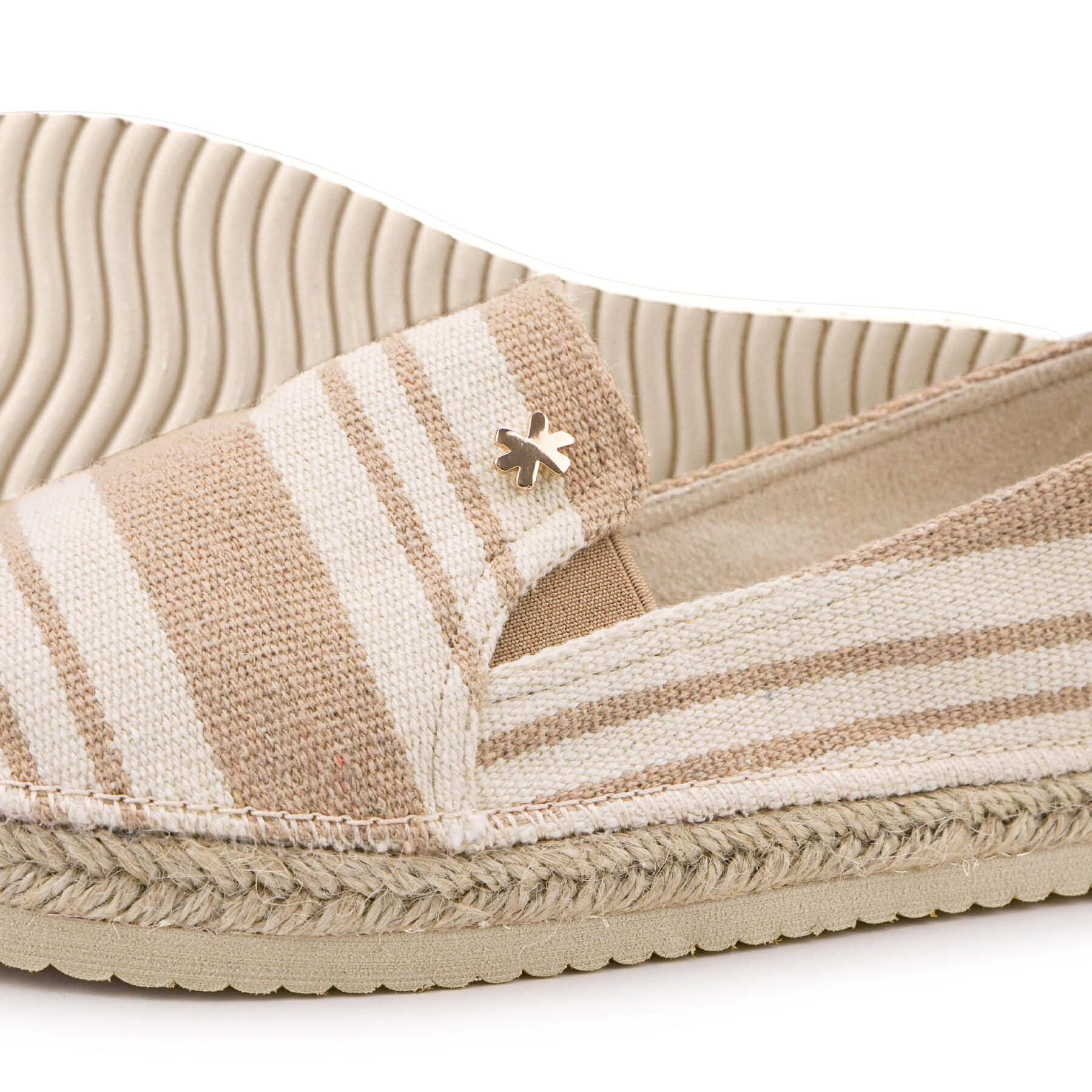 Femme espadrille*striped Espadrilles Beige clair / Beige 4/4