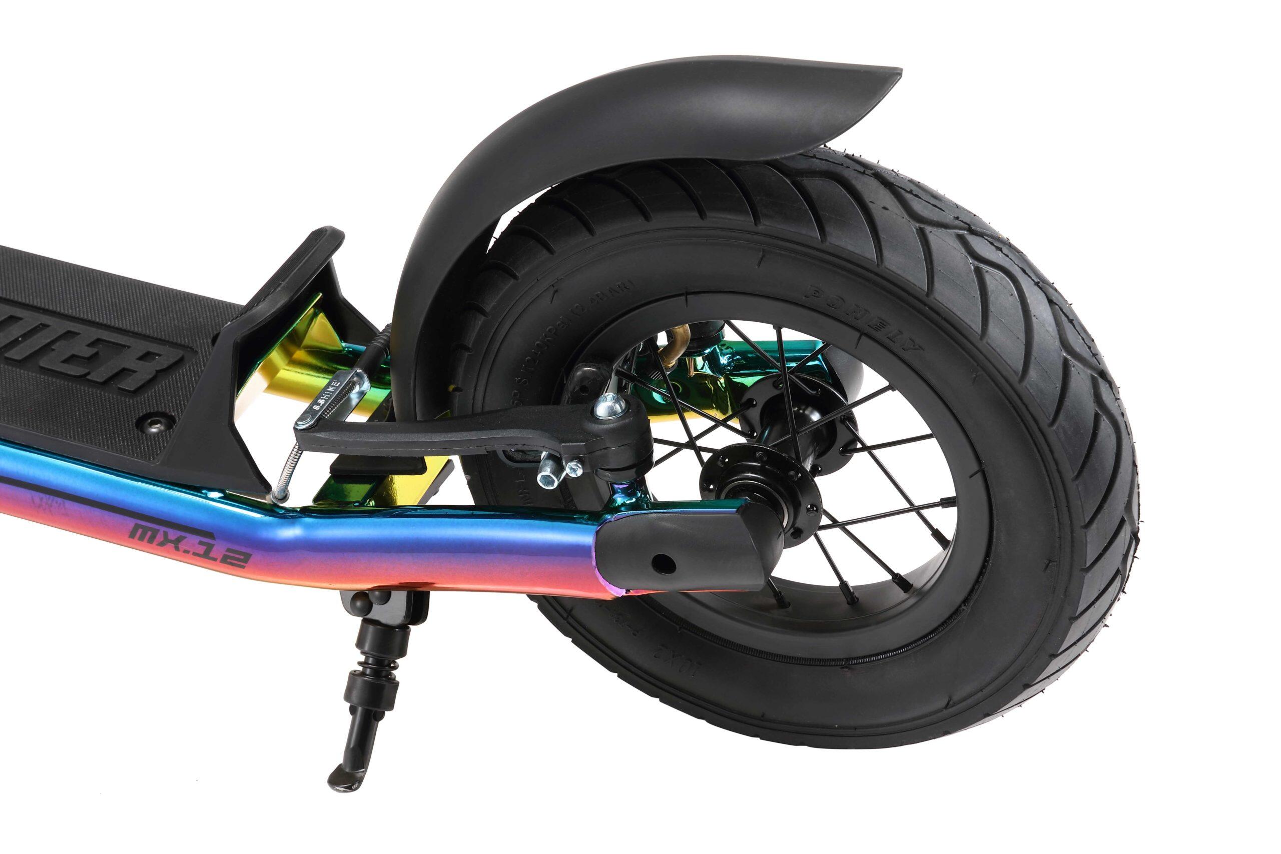 STAR SCOOTER autoped, 12 inch + 10 inch, chroom 3/5