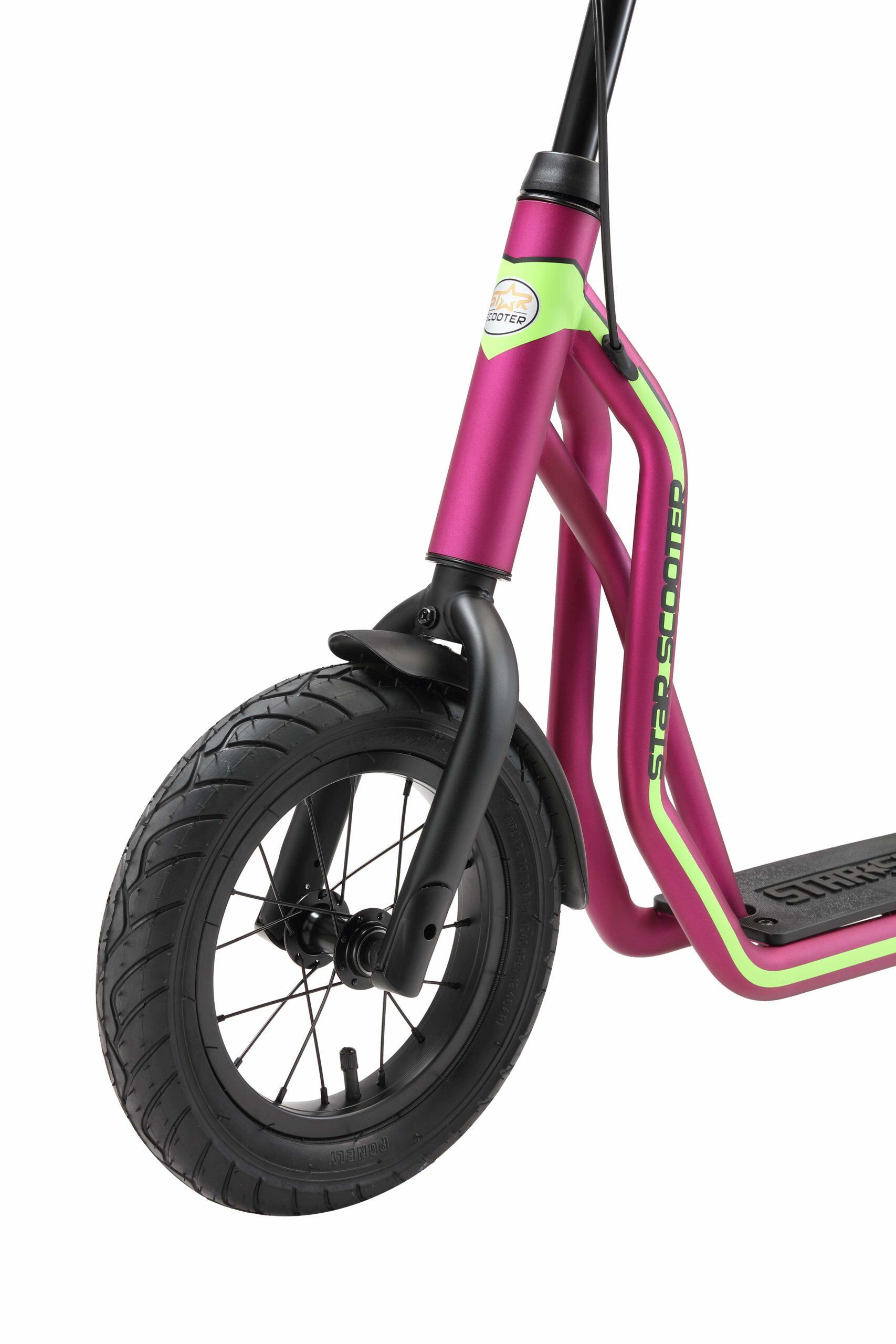 STAR SCOOTER autoped, 12 inch + 10 inch, donkerroze 4/5