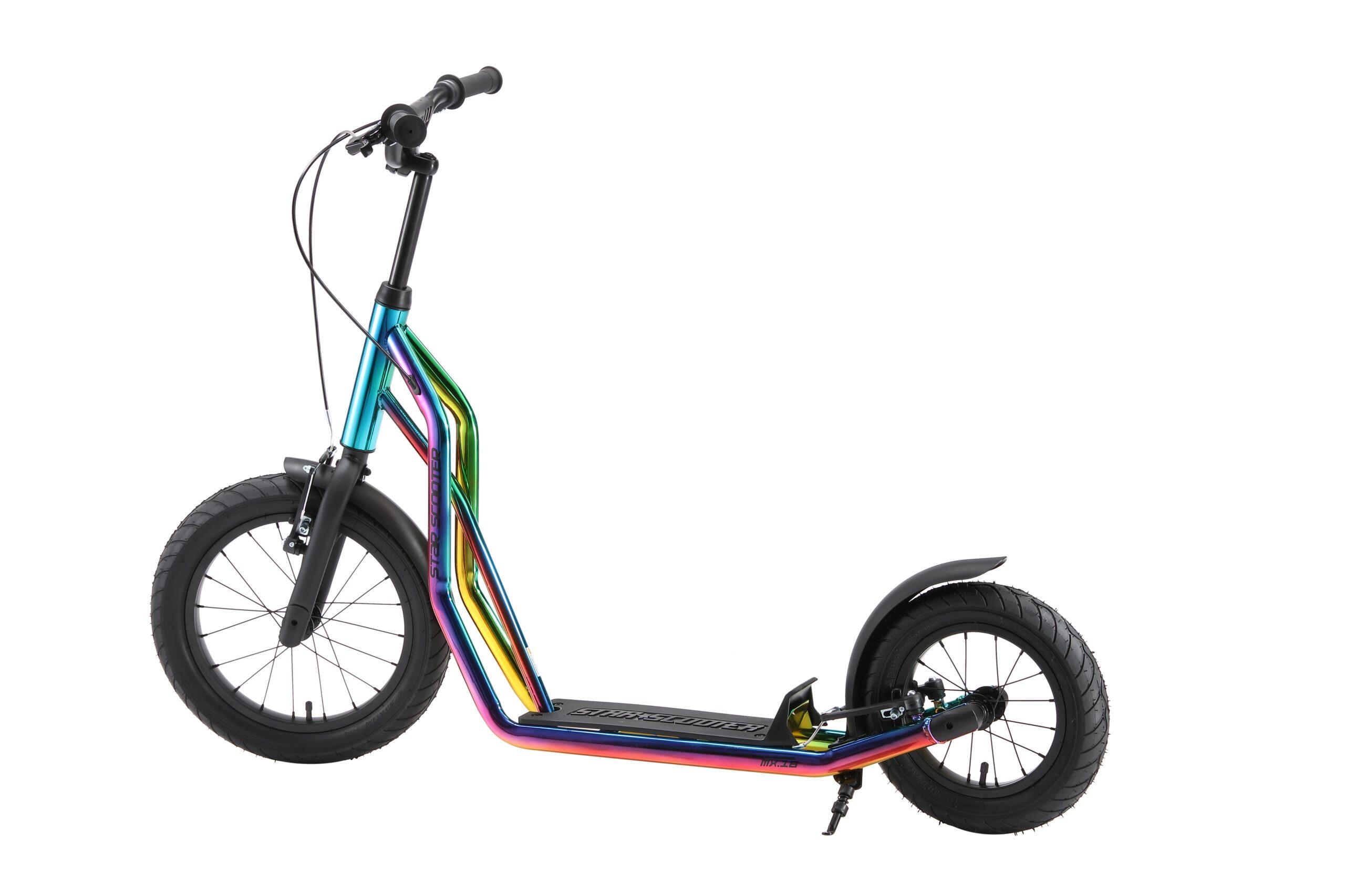 STAR SCOOTER autoped 16 inch + 12 inch, chroom 2/5