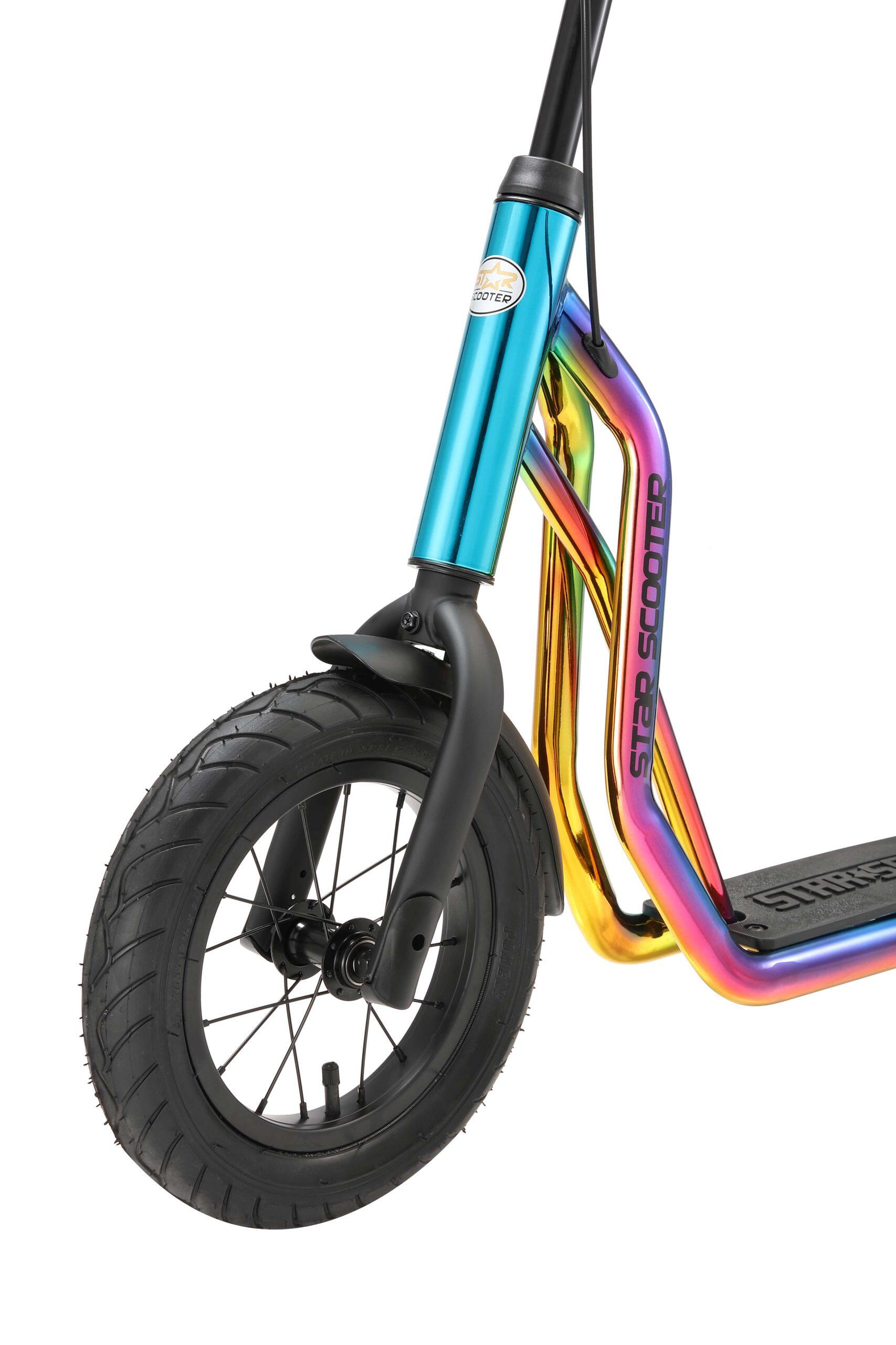 STAR SCOOTER autoped, 12 inch + 10 inch, chroom 4/5