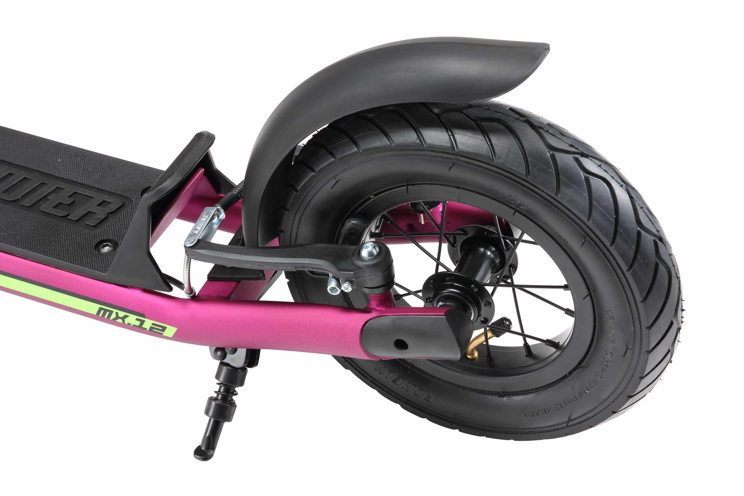 STAR SCOOTER autoped, 12 inch + 10 inch, donkerroze 3/5