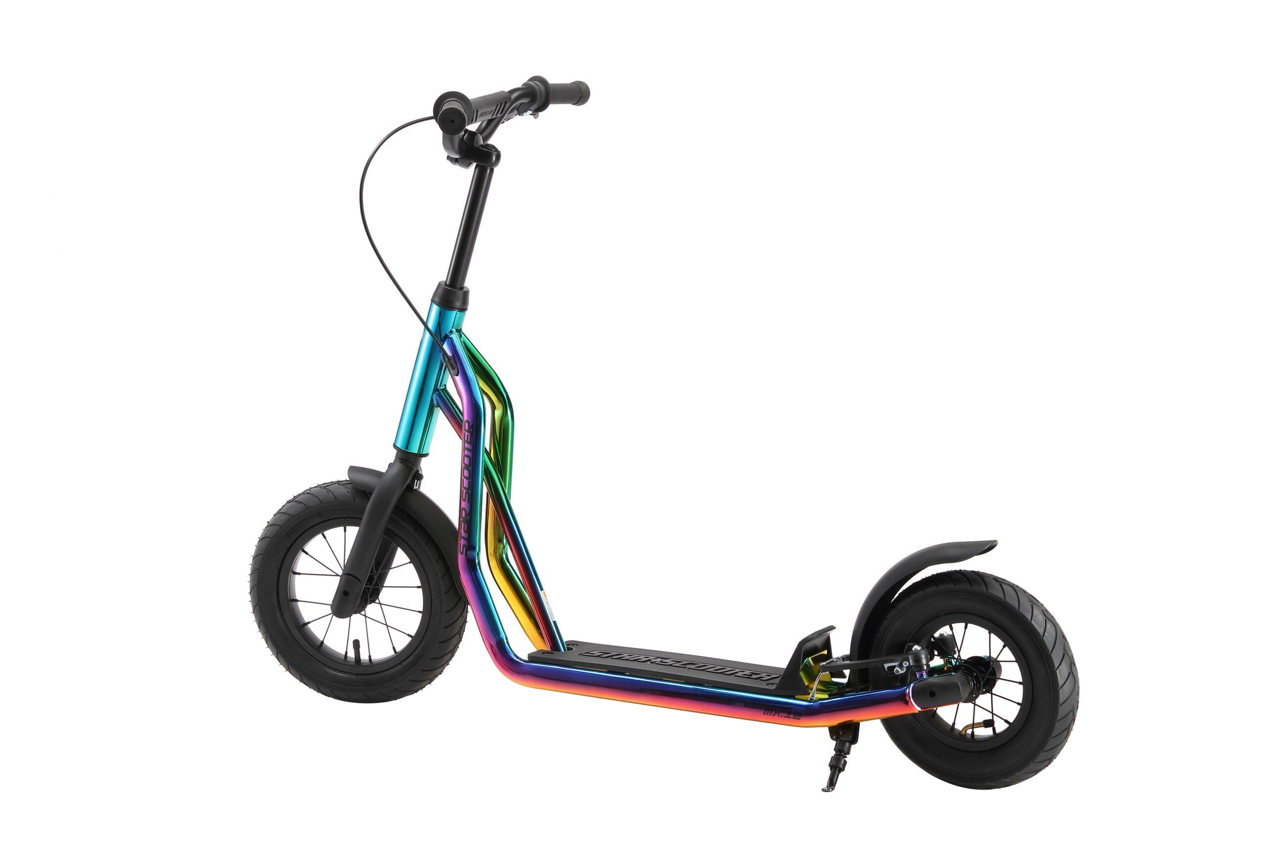STAR SCOOTER autoped, 12 inch + 10 inch, chroom 2/5
