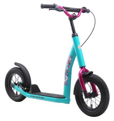 Monopattino con grandi ruote 12". per bambini 8 anni. pneumatici ad aria. NewGen