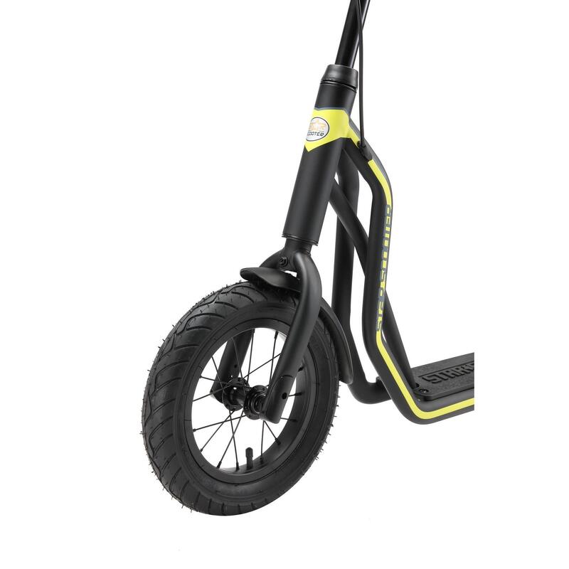 STAR SCOOTER autoped, 12 inch + 10 inch, zwart