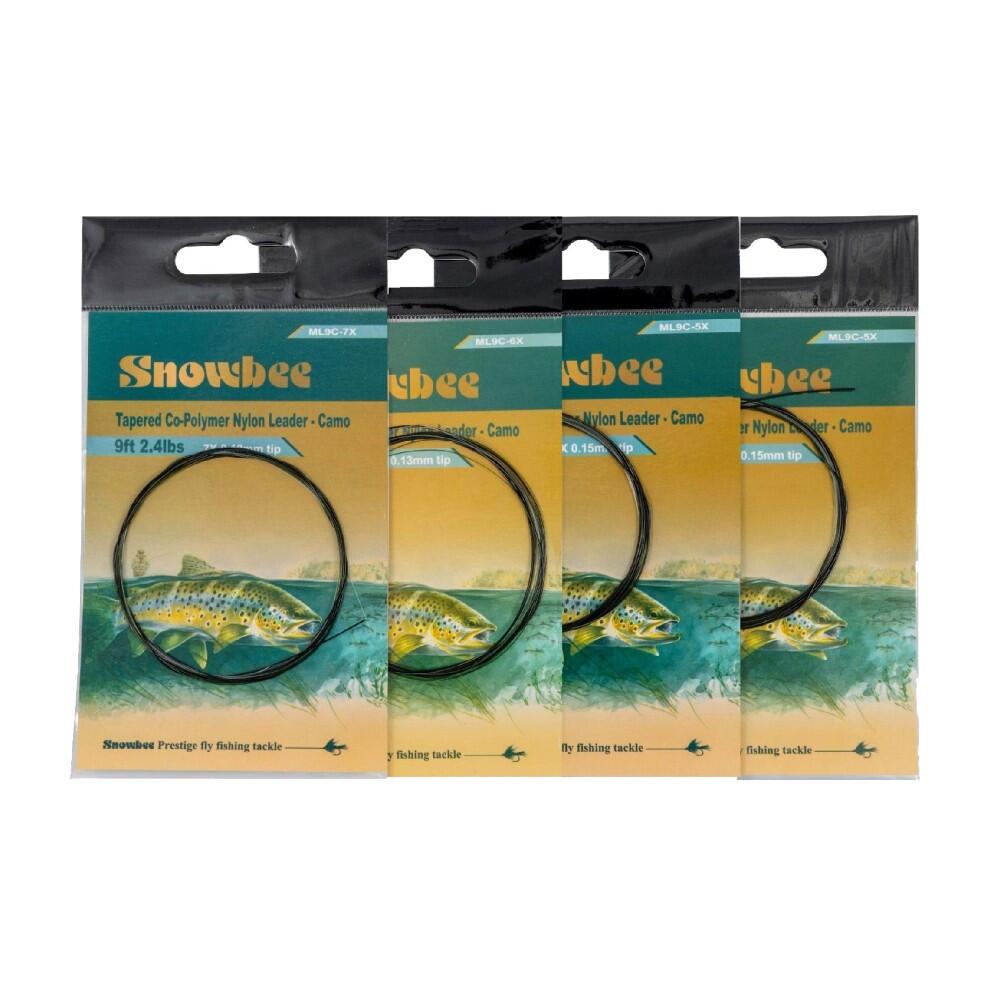 SNOWBEE Snowbee Monofilament Leader - 9' Camo 4X 6lb