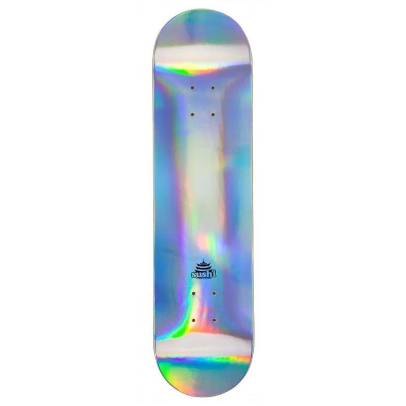 Sushi skateboard deck Pagoda Foil Silver 8.0