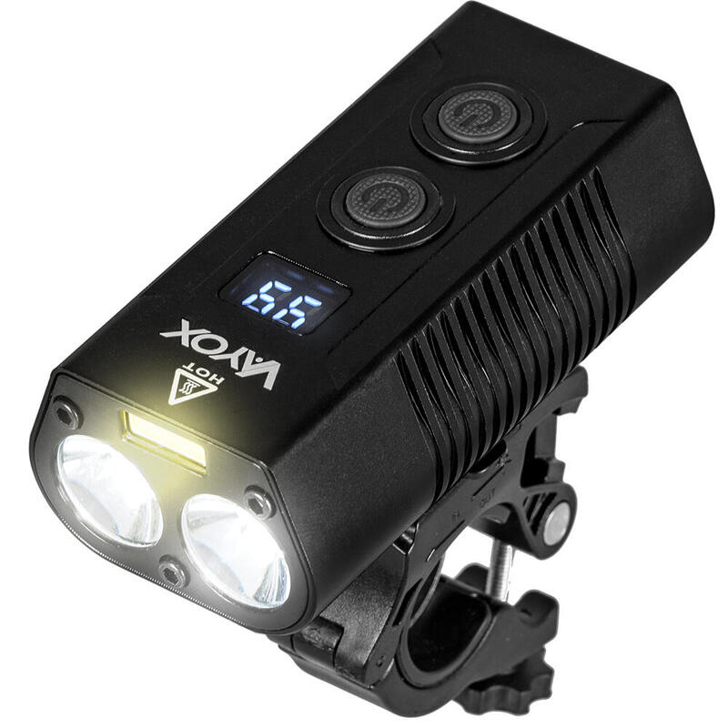 Vayox VA0045 fietskoplamp 750lm oplaadbare externe batterij