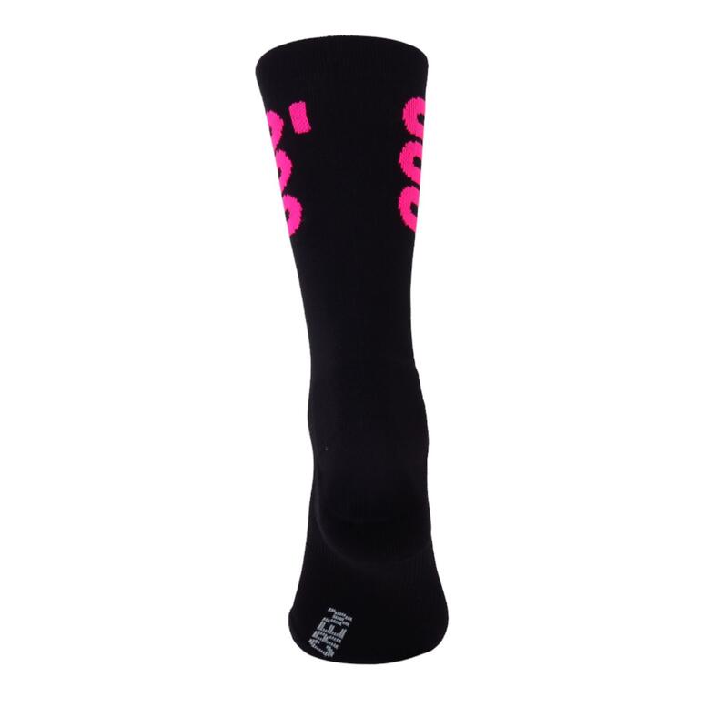 Chaussettes unisexes avec renforts compressifs Mooquer Crew Stan noires brodées