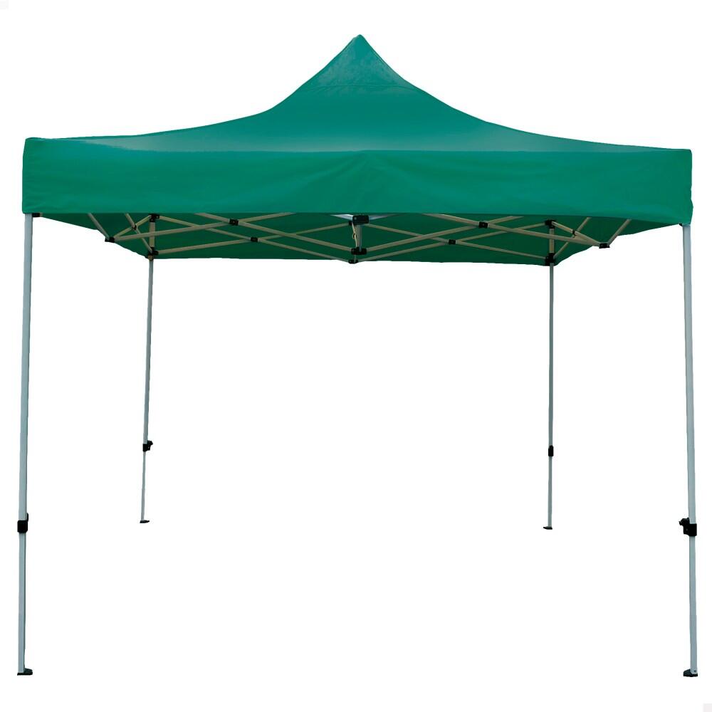 AKTIVE Cenador plegable y ajustable en altura 300x300 cm verde Aktive