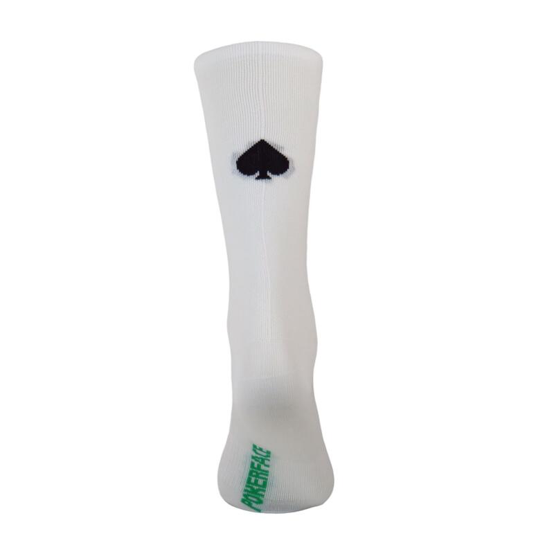 Calcetines de ciclismo altos blancos verano unisex Pokerface Pro Mooquer
