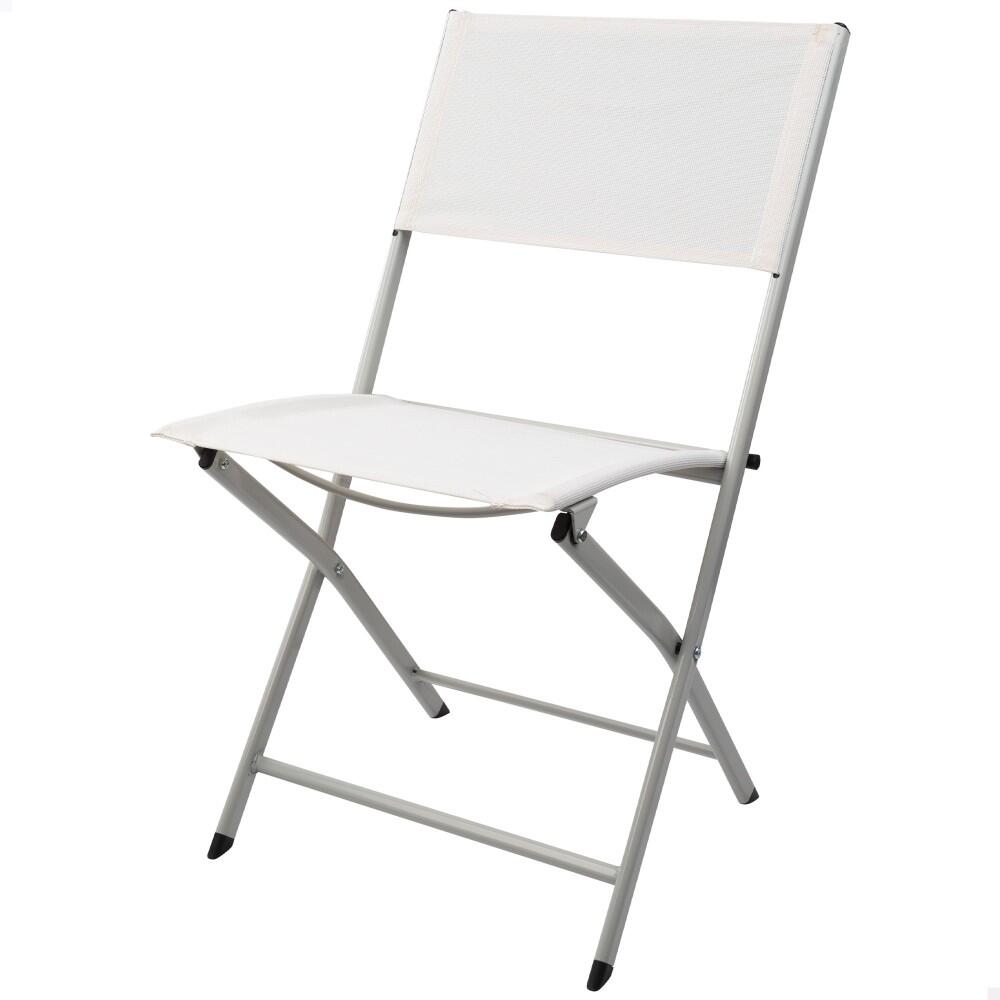Aktive - Chaise De Jardin Pliante Blanche En Tissu Renforcé Aktive - Siège Pliant - Blanc - Taille Unique - Decathlon