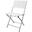 Cadeira dobrável de jardim de tecido reforçado branco Aktive
