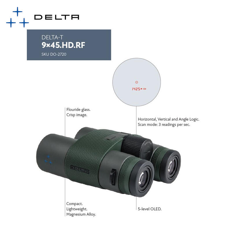 BINOCULAR DELTA OPTICAL DELTA-T 9X45.HD.RF