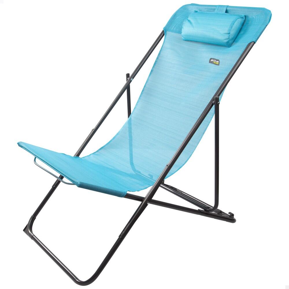 Aktive - Chaise Hamac De Jardin Pliant Multipositions Bleu Avec Coussin Aktive - Siège Pliant - Bleu - Taille Unique - Decathlon