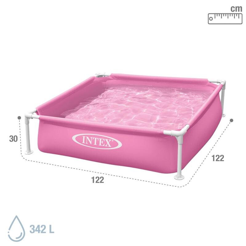 Intex 57172NP - Piscina Mini Frame Rosa, 122x122x30 cm